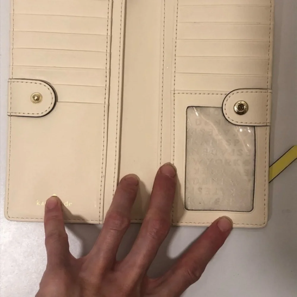 Kate spade yellow slim wallet
